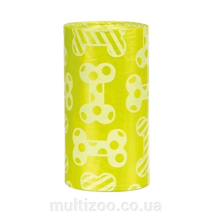 Змінні пакети д / сумки для фекалій розмір М (4 * 20шт) жовті від компанії Multizoo - зоотовари для тварин - фото 1
