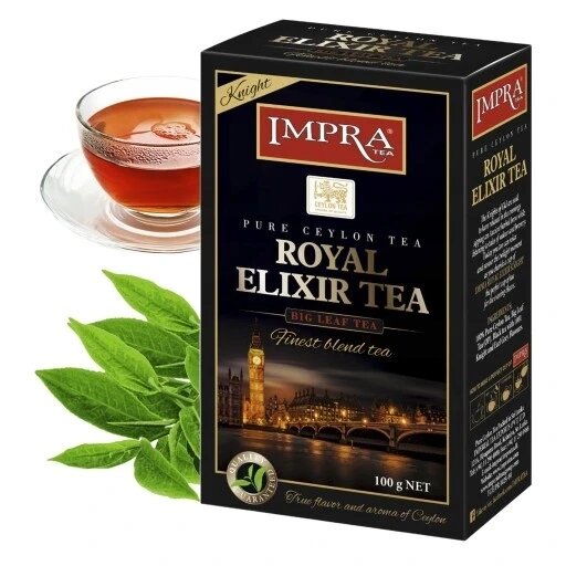 10 шт. Чорний листовий чай Impra Tea 100 г рицарський королівський еліксир цейлонський від компанії Інтернет-магазин EconomPokupka - фото 1