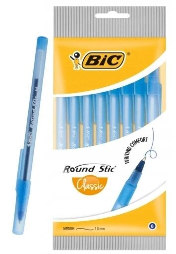 10 шт. Традиційна синя ручка Bic Round Stic Classic у блістері від компанії Інтернет-магазин EconomPokupka - фото 1