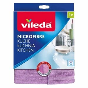 10 шт. Тряпка з мікрофібри (мікрофаза) Vileda в упаковці 1 шт. фіолетовий кухонна ганчірка з мікрофібри 2в1