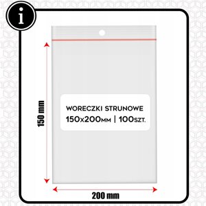 12 шт. Стрічкові пакети Ironpack 150x200 мм 15/20 100 шт. сильні пакети 15x20 см