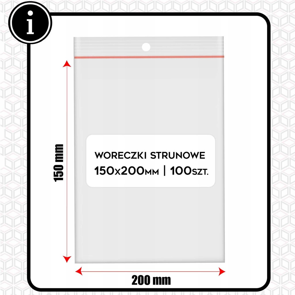 12 шт. Стрічкові пакети Ironpack 150x200 мм 15/20 100 шт. сильні пакети 15x20 см від компанії Інтернет-магазин EconomPokupka - фото 1