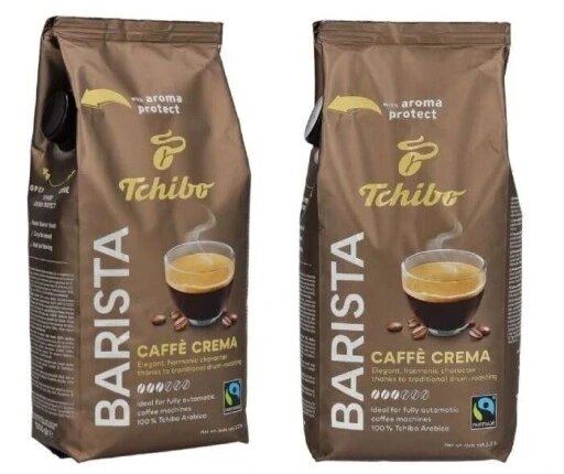 2 шт. Кава Tchibo Barista Caffe Crema в зернах 1 кг 1000 г від компанії Інтернет-магазин EconomPokupka - фото 1