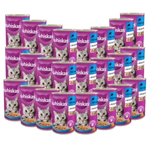 24 Вологий корм для котів Whiskas tuna 0,4 кг від компанії Інтернет-магазин EconomPokupka - фото 1