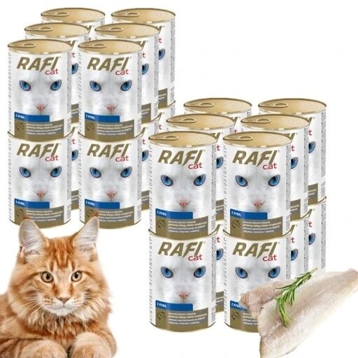 24x Вологий корм для котів Rafi Cat salmon 0,415 кг від компанії Інтернет-магазин EconomPokupka - фото 1