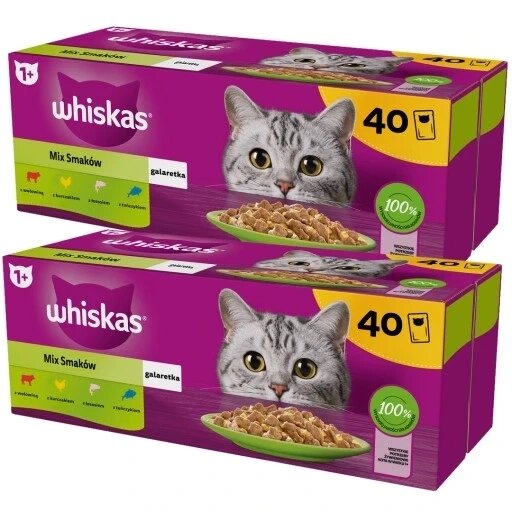 2x Вологий корм для котів Whiskas суміш смаків 3,4 кг від компанії Інтернет-магазин EconomPokupka - фото 1