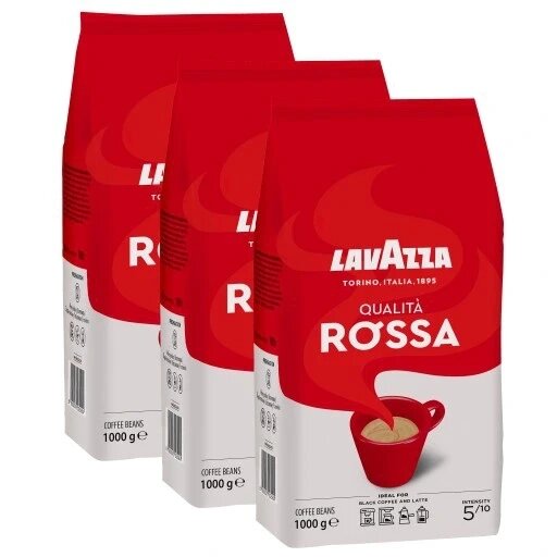 3 Кава в зернах Lavazza Qualita Rossa 1000 г від компанії Інтернет-магазин EconomPokupka - фото 1