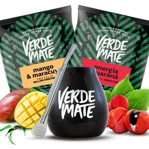 3 шт. Керамічна гарбузова чорна кружка Verde Mate 350мл набір Yerba зелена гуарана Big Bombilla від компанії Інтернет-магазин EconomPokupka - фото 1