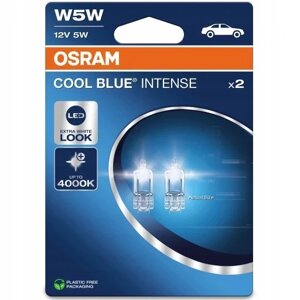 3 шт. Лампочка додаткове стоп-світло Osram 2825cbn-02b W5w Cool Blue Intense Nextgen нове покоління