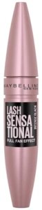 3 шт. Maybelline Lash Sensational туш для вій яка збільшує об'єм інтенсивно чорна маскара 9,5 мл