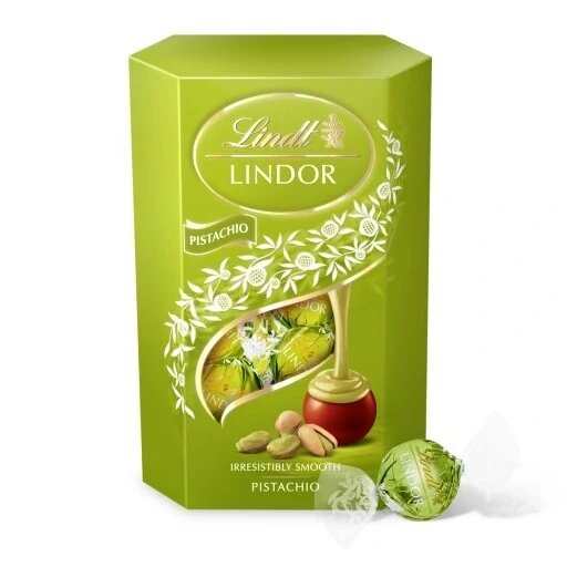 3 шт. Праліни з молочного шоколаду Lindt Lindor Pistachio 200g фісташкові праліни Pistacja на подарунок 200g від компанії Інтернет-магазин EconomPokupka - фото 1