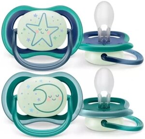 3 шт. Соска Philips Avent анатомічна ортодонтична симетрична силіконова 6+ Ultra Air 6-18м з "дихаючим" відділенням