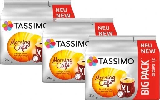 3 Tassimo Morning Cafe XL капсули 21 шт від компанії Інтернет-магазин EconomPokupka - фото 1