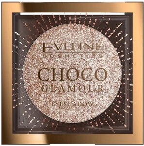 4 шт. Eveline Cosmetics Choco Glamour блискучі тіні-топер для повік 3г топер з блискітками на мокро / сухо