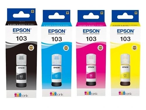 4x чорнила EPSON 103 ECOTANK L3211 L3250 L3251 L3256 від компанії Інтернет-магазин EconomPokupka - фото 1