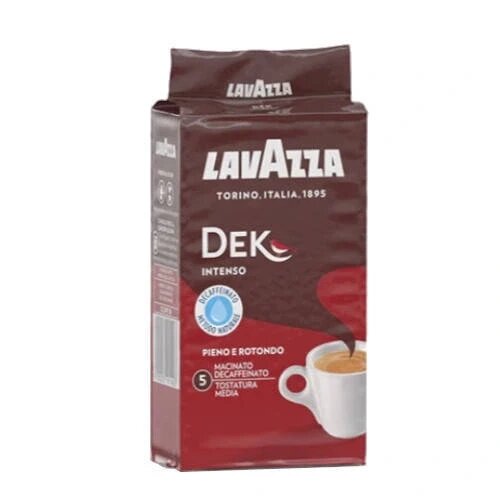 5 шт. Мелена безкофейнова кава Lavazza 250 г Dek Intenso 250г від компанії Інтернет-магазин EconomPokupka - фото 1