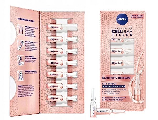 5 шт. Омолоджуюча-моделююча для обличчя Nivea Hyaluron Cellular Filler Elasticity Lift на ніч 8,4 мл омолоджуюча від компанії Інтернет-магазин EconomPokupka - фото 1