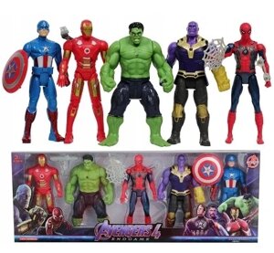 5 залізних фігурок великих месників танос людина-павук фігурки Marvel Avengers End Game набір 5