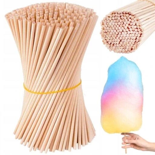 500шт бамбукові палички для цукрової вати Cotton Candy Device Miracles On A Stick Cotton Candy Sticks Bamboo Round 38 см від компанії Інтернет-магазин EconomPokupka - фото 1