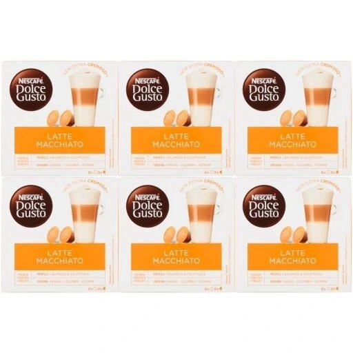 6 Капсули Nescafe Dolce Gusto Latte Macchiato 16 шт від компанії Інтернет-магазин EconomPokupka - фото 1