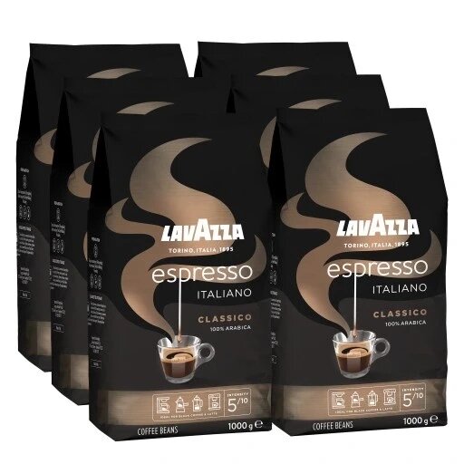 6 Кава в зернах Lavazza Espresso 1000 г від компанії Інтернет-магазин EconomPokupka - фото 1