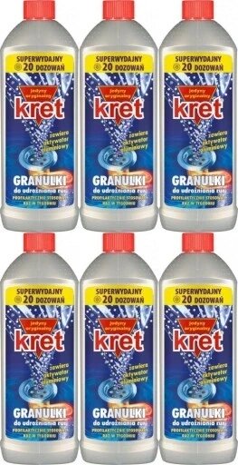 6 Kret Granules 0,8л прочищення труб від компанії Інтернет-магазин EconomPokupka - фото 1