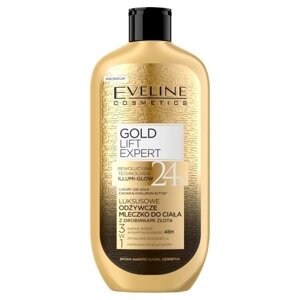 8 шт. Eveline Cosmetics розкішне молочко з частинками золота 350ml Gold Lift Expert для тіла