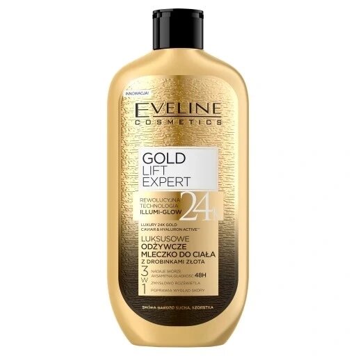 8 шт. Eveline Cosmetics розкішне молочко з частинками золота 350ml Gold Lift Expert для тіла від компанії Інтернет-магазин EconomPokupka - фото 1