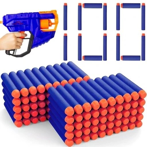 8 шт. Стріли для пістолетів Nerf Reto Mb Pro сині 100 штук стріл для вистрілу N-strike патрон від компанії Інтернет-магазин EconomPokupka - фото 1