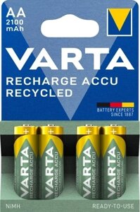 Акумулятор нікель-металогідридний (nimh) Varta Aa (r6) 2100 Mah 4 шт. шт. акумулятори Ready2use Ni-mh 2100m