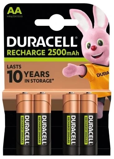 Акумулятор Ni-mh Duracell Aa (r6) 2500 Mah 4 шт. ємність Mah від компанії Інтернет-магазин EconomPokupka - фото 1