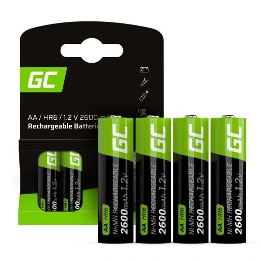 Акумулятор Ni-mh Green Cell Aa (r6) 2600 Mah 4 шт. 4x акумулятори 2600mah батареї для сонячних ламп палички від компанії Інтернет-магазин EconomPokupka - фото 1