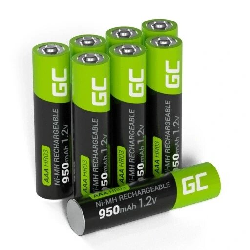 Акумулятор нікель-метал-гідридний (nimh) Green Cell Aaa (r3) 950 Mah 8 шт. 8x акумулятори 950mah батареї для сонячних від компанії Інтернет-магазин EconomPokupka - фото 1