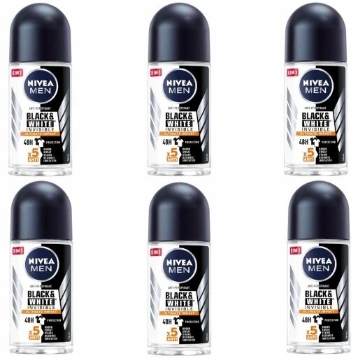 Антиперспірант Nivea Men Black White для чоловіків 6 шт. кулі під пахви 50 мл кожна від компанії Інтернет-магазин EconomPokupka - фото 1