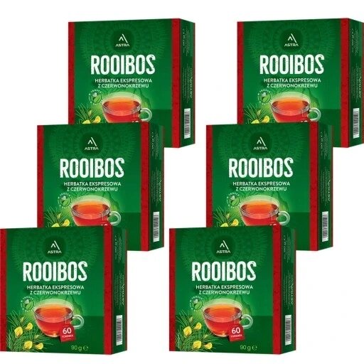 Astra Rooibos 60 пакетиків експрес-чаю червонокущевий набір 6x Ex60 від компанії Інтернет-магазин EconomPokupka - фото 1