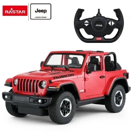 Auto R/c Jeep Wrangler Rubicon Red 1:14 Rastar іграшка з керуванням 1:14 238447 від компанії Інтернет-магазин EconomPokupka - фото 1