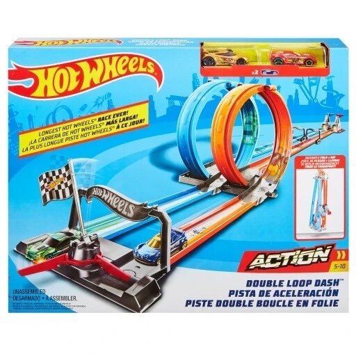 Автомобільний трек Hot Wheels GFH85 Double Loop від компанії Інтернет-магазин EconomPokupka - фото 1