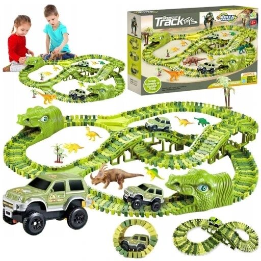 Автотрек Stator Dino Park 240 елементів Mega Race Track Dinosaur Magic 271 360см Xxxl Y285 від компанії Інтернет-магазин EconomPokupka - фото 1