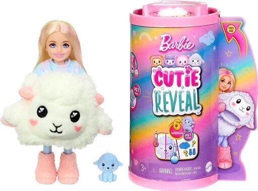 Barbie Cutie Reveal Chelsea Doll Sheep + Pet Hkr18 барбі к'юті показала челсі в овчиному сукні Mattel від компанії Інтернет-магазин EconomPokupka - фото 1