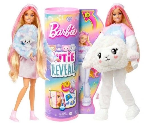 Barbie Cutie Reveal Sheep Doll + Pet Hkr03 лялька в овечаному плаці Mattel від компанії Інтернет-магазин EconomPokupka - фото 1