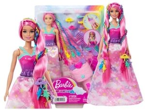 Barbie Dreamtopia Princess Doll кучеряві відблиски + аксесуари Hnj06 лялька принцеса барбі Current Strings Mattel
