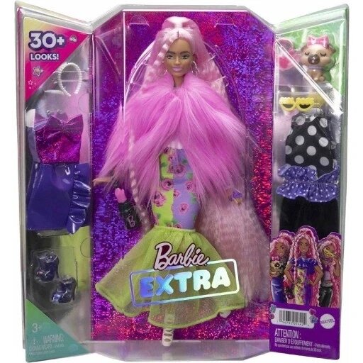 Barbie Extra Doll Set одяг Hasbro Hgr60 рожеве довге волосся 30 укладок від компанії Інтернет-магазин EconomPokupka - фото 1