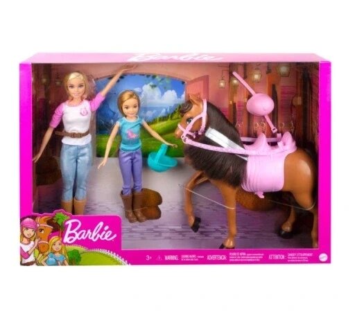 Barbie Fashion набір для верхової їзди ляльки кінь Horse Riding ляльок коня від компанії Інтернет-магазин EconomPokupka - фото 1