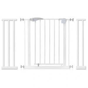 Бар'єрні ворота для сходової безпека дитини Severno білі безпечний бар'єр