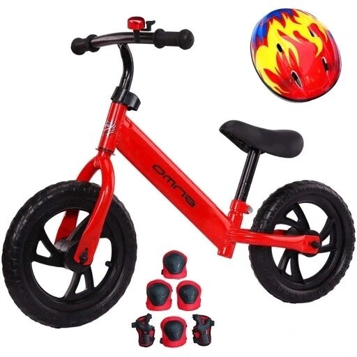 Біговел велосипед Omna BB-01 12" Red + шолом + протектори від компанії Інтернет-магазин EconomPokupka - фото 1