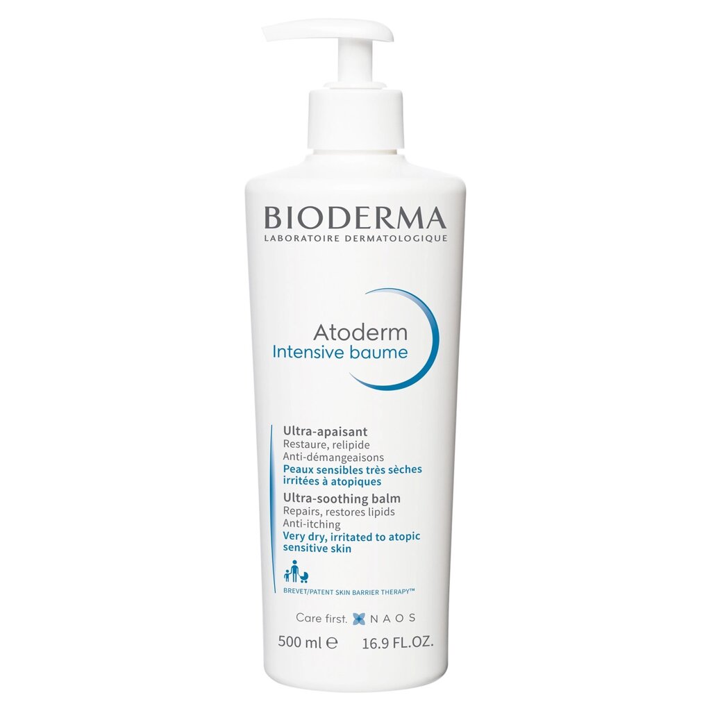 Bioderma Atoderm Intensive Baume заспокійливий бальзам-емолієнт для тіла 500мл для ультразаспокоєння дуже сухої від компанії Інтернет-магазин EconomPokupka - фото 1