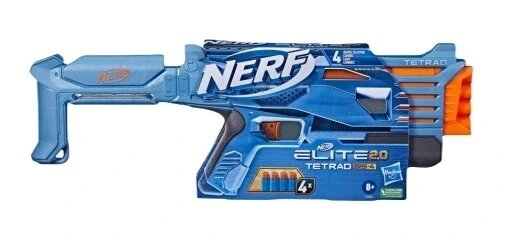 Бластер Hasbro Nerf Elite 2.0 Tetrad Qs 4 лаунчер 2.0 4 + дротики F5025 5010993937882 від компанії Інтернет-магазин EconomPokupka - фото 1