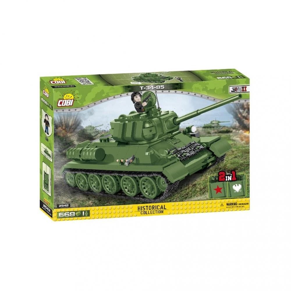 Блоковий конструктор Cobi 2542 Historical Collection Wwii T 34-85 668 ел. від компанії Інтернет-магазин EconomPokupka - фото 1