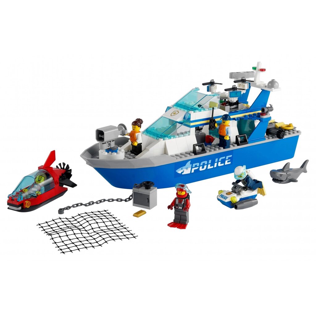 Блоковий конструктор LEGO City Катер поліцейского патруля (60277) від компанії Інтернет-магазин EconomPokupka - фото 1
