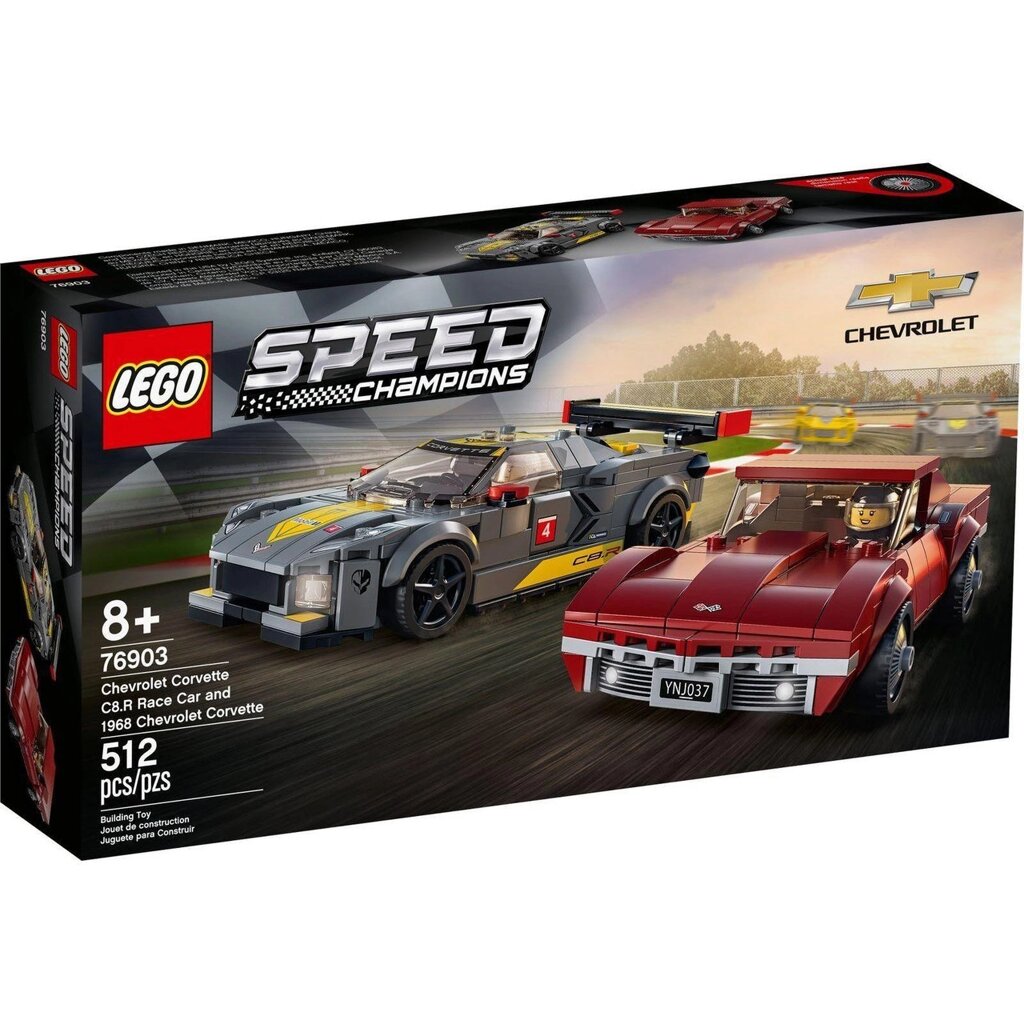 Блоковий конструктор LEGO Speed Champions Chevrolet Corvette C8. R Race Car and 1968 Chevrolet (76903) від компанії Інтернет-магазин EconomPokupka - фото 1